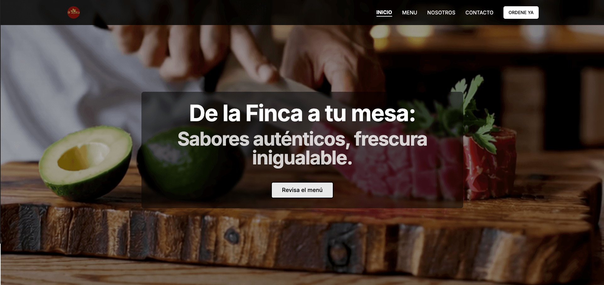 Captura de Sitio Web Restaurante De La Finca