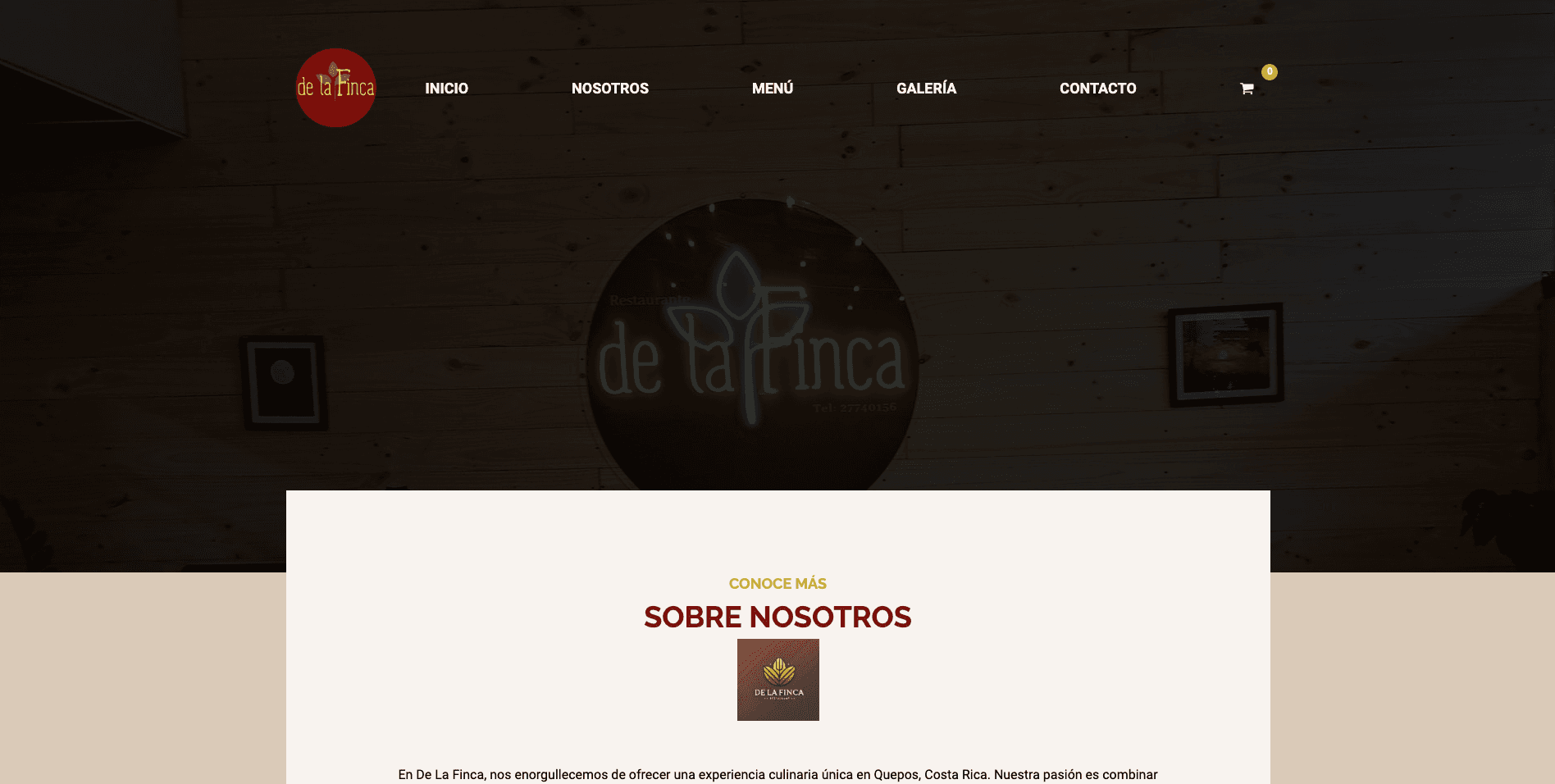 Captura de De La Finca - Landing Page